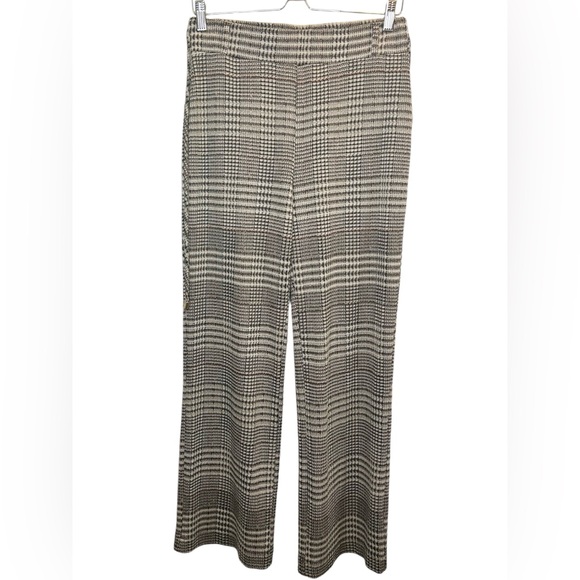 Joseph Ribkoff Katherine Jacquard Plaid Knit Wide Leg Drawstring Waist - Picture 3 of 4